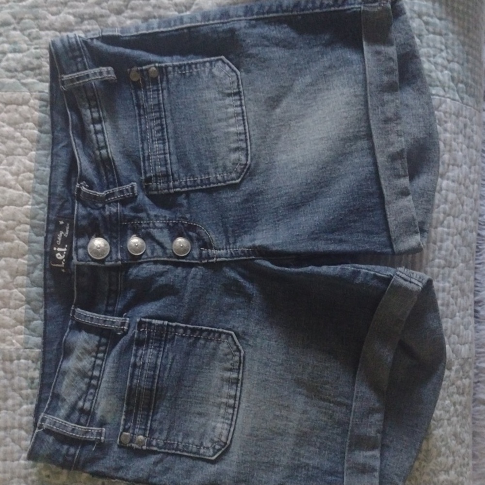 A pair of Lei denim shorts